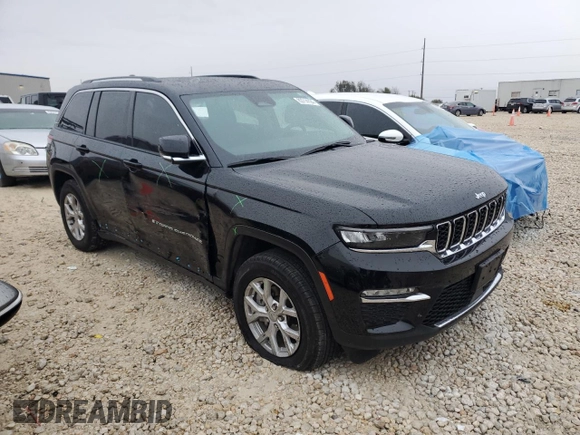 2023 Jeep Grand Cherokee Limited with VIN 1C4RJGBG1PC545107, listed as a Copart auction lot 83714124 with 22,326 mi miles and Salvage title. Bid and sale history available at DreamBid. Image 4.