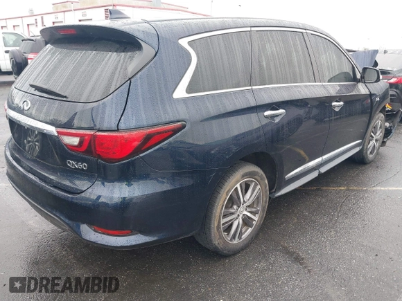2019 Infiniti QX60 LUXE with VIN 5N1DL0MN1KC512944, listed as a IAAI auction lot 41515162 with 60,090 mi miles. Bid and sale history available at carsss.com. Image 4.