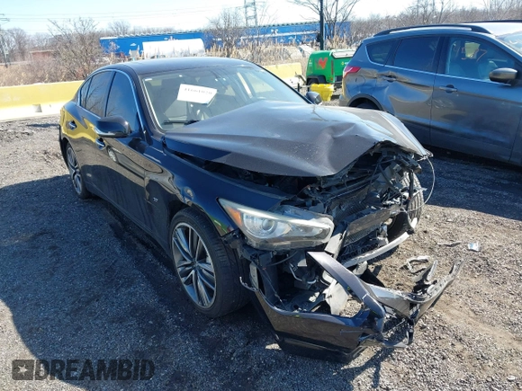 2014 Infiniti Q50 Premium with VIN JN1BV7AR0EM689783, listed as a IAAI auction lot 41661020 with 124,762 mi miles. Bid and sale history available at carsss.com. Image 1.