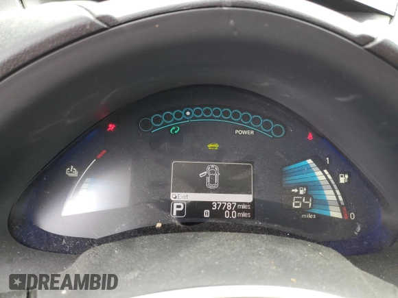 2017 Nissan LEAF SL with VIN 1N4BZ0CPXHC310325, listed as a Copart auction lot 63435333 with 37,787 mi miles. Bid and sale history available at carsss.com. Image 9.