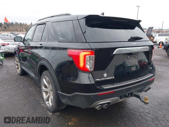 2020 Ford Explorer Platinum with VIN 1FM5K8HCXLGB75036, listed as a IAAI auction lot 41592792 with 40,507 mi miles. Bid and sale history available at carsss.com. Image 3.