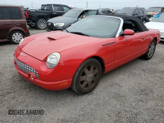 2003 Ford Thunderbird Deluxe z VIN 1FAHP60A43Y111849, wystawiony jako Copart lot #76742564 z przebiegiem Nie podano mil oraz Szkoda całkowita • Salvage title. Historia ofert i sprzedaży dostępna na DreamBid. Obrazek 1.