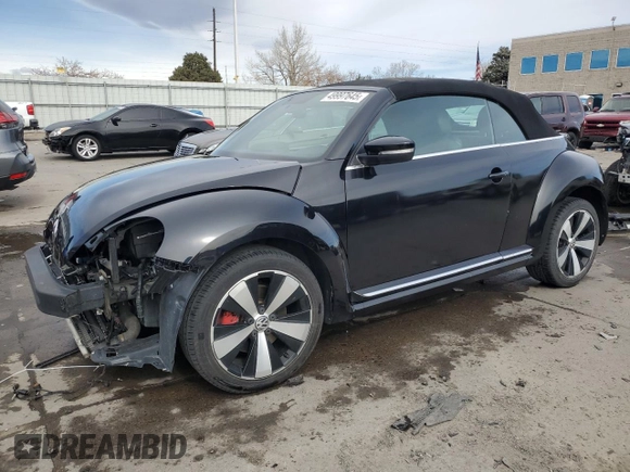2013 Volkswagen Beetle with VIN 3VW7S7AT3DM819093, listed as a Copart auction lot 49997645 with 43,233 mi miles and Salvage Title. Bid and sale history available at DreamBid. Image 1.