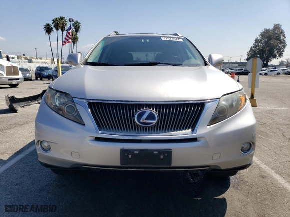 2011 Lexus RX 450h with VIN JTJBC1BA3B2038046, listed as a Copart auction lot 47574044 with 191,217 mi miles and Salvage Title. Bid and sale history available at carsss.com. Image 5.