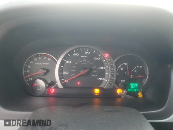 2005 Honda Pilot EX-L with VIN 5FNYF18555B060159, listed as a Copart auction lot 54165005 with 147,187 mi miles and Salvage title. Bid and sale history available at DreamBid. Image 9.