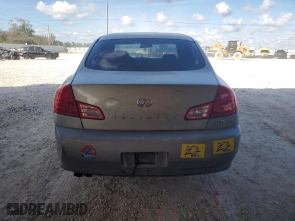 2003 Infiniti G35 w/Leather with VIN JNKCV51E53M317323, listed as a Copart auction lot 44179645 with 192,228 mi miles and Salvage Title. Bid and sale history available at carsss.com. Image 6.