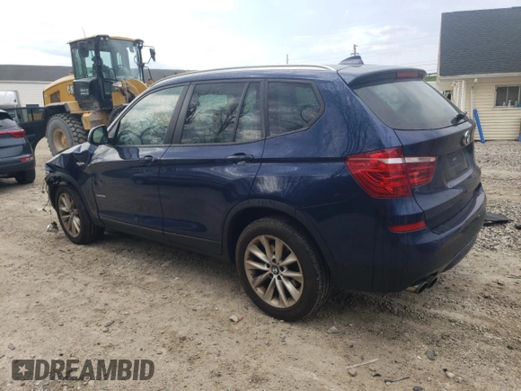 2017 BMW X3 xDrive28i with VIN 5UXWX9C55H0T14187, listed as a Copart auction lot 55049325 with 173,346 mi miles and Salvage Title. Bid and sale history available at DreamBid. Image 2.
