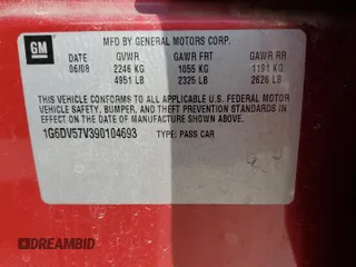 2009 Cadillac CTS RWD w/1SB with VIN 1G6DV57V390104693, listed as a Copart auction lot 75037354 with 148,191 mi miles and Salvage Title. Bid and sale history available at carsss.com. Image 12.