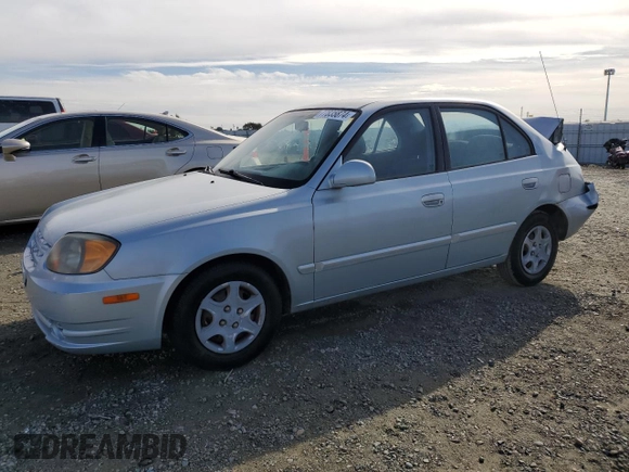 2003 Hyundai Accent GL with VIN KMHCG45C13U429952, listed as a Copart auction lot 77835874 with 120,554 mi miles and Salvage Title. Bid and sale history available at carsss.com. Image 1.