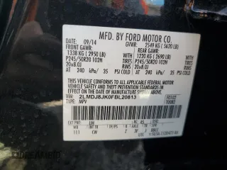 2015 Lincoln MKX with VIN 2LMDJ8JK0FBL20813, listed as a Copart auction lot 52284735 with 109,653 mi miles and Salvage Title. Bid and sale history available at DreamBid. Image 13.