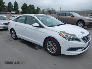 2017 Hyundai Sonata SE with VIN 5NPE24AF8HH595026, listed as a IAAI auction lot 41906112 with 165,519 mi miles. Bid and sale history available at carsss.com. Image 1.
