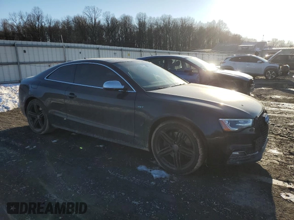 2014 Audi S5 Premium Plus with VIN WAUCGAFR8EA069098, listed as a Copart auction lot 42747945 with 90,719 mi miles and Salvage Title. Bid and sale history available at carsss.com. Image 4.