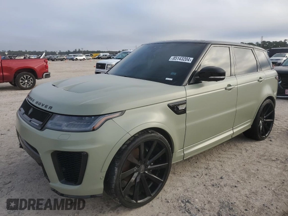 2022 Land Rover Range Rover Sport SVR with VIN SALWZ2RE0NA216483, listed as a Copart auction lot 85143204 with Not Provided miles and Non Repairable. Bid and sale history available at DreamBid. Image 2.