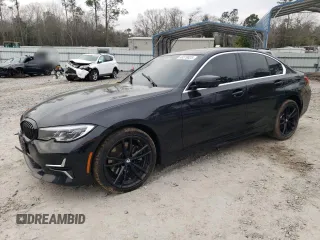 2019 BMW 3 Series 330i xDrive with VIN WBA5R7C53KFH26429, listed as a Copart auction lot 48379825 with 52,536 mi miles and Salvage title. Bid and sale history available at DreamBid. Image 1.