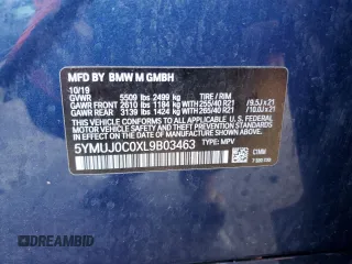 2020 BMW X4 M Competition z VIN 5YMUJ0C0XL9B03463, wystawiony jako Copart lot #73372744 z przebiegiem Nie podano mil oraz Szkoda całkowita • Salvage title. Historia ofert i sprzedaży dostępna na DreamBid. Obrazek 13.