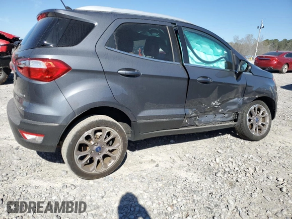 2021 Ford EcoSport Titanium z VIN MAJ6S3KL6MC439615, wystawiony jako Copart lot #49648845 z przebiegiem 16 033 mil mil oraz Szkoda całkowita • Salvage title. Historia ofert i sprzedaży dostępna na DreamBid. Obrazek 3.
