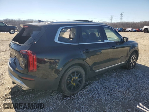 2020 Kia Telluride EX with VIN 5XYP34HC9LG001075, listed as a Copart auction lot 46814085 with 95,428 mi miles and Salvage Title. Bid and sale history available at DreamBid. Image 3.