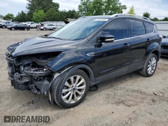 2017 Ford Escape Titanium with VIN 1FMCU9J9XHUD30408, listed as a Copart auction lot 58393844 with 81,779 mi miles and Salvage Title. Bid and sale history available at carsss.com. Image 1.