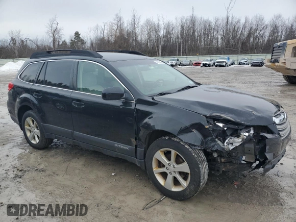 2013 Subaru Outback Premium with VIN 4S4BRBCC1D3316782, listed as a Copart auction lot 46825925 with 180,224 mi miles and Salvage Title. Bid and sale history available at carsss.com. Image 4.