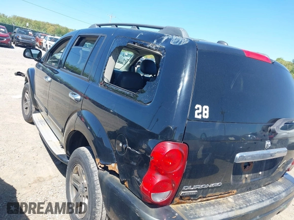 2005 Dodge Durango Limited with VIN 1D8HB58D55F509489, listed as a IAAI auction lot 42132823 with 162,155 mi miles and . Bid and sale history available at DreamBid. Image 3.
