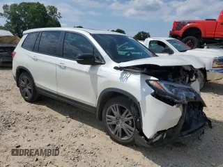 2021 Honda Passport EX-L with VIN 5FNYF7H59MB016165, listed as a Copart auction lot 61999294 with 0 mi miles and Salvage Title. Bid and sale history available at carsss.com. Image 4.