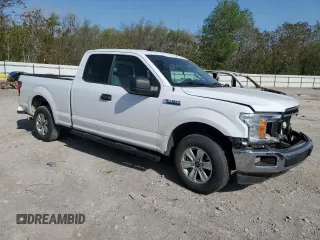 2020 Ford F-150 XL with VIN 1FTEX1C52LKF57905, listed as a Copart auction lot 52143765 with 76,855 mi miles and Salvage Title. Bid and sale history available at DreamBid. Image 4.