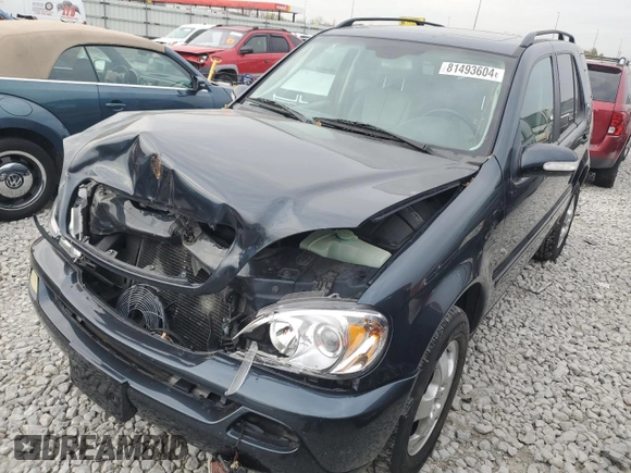 2002 Mercedes-Benz M-Class with VIN 4JGAB54E62A292019, listed as a Copart auction lot 81493604 with 305,098 mi miles and Salvage Title. Bid and sale history available at carsss.com. Image 1.