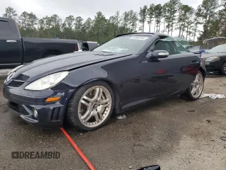 2007 Mercedes-Benz SLK-Class 5.5L AMG with VIN WDBWK73FX7F144982, listed as a Copart auction lot 81368744 with 0 mi miles and Salvage Title. Bid and sale history available at carsss.com. Image 1.