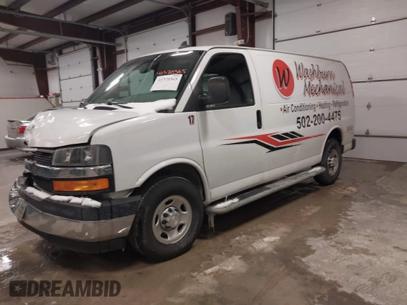 2021 Chevrolet Express Cargo with VIN 1GCWGAFP3M1193924, listed as a IAAI auction lot 41570565 with 70,337 mi miles and . Bid and sale history available at DreamBid. Image 17.