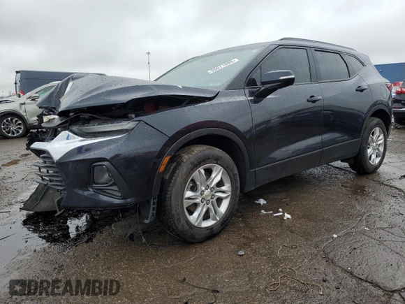 2021 Chevrolet Blazer LT with VIN 3GNKBHR4XMS522793, listed as a Copart auction lot 55671095 with 98,574 mi miles and Non repairable. Bid and sale history available at DreamBid. Image 1.