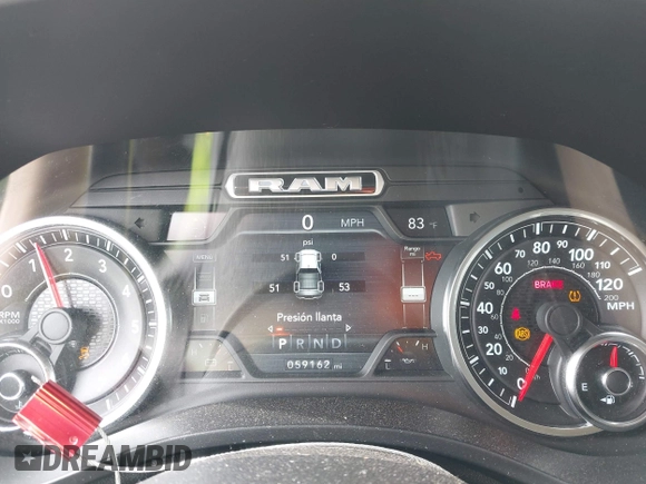 2019 Ram 1500 Big Horn z VIN 1C6SRFFT6KN660091, wystawiony jako IAAI lot #42336804 z przebiegiem 59 162 mil mil oraz . Historia ofert i sprzedaży dostępna na DreamBid. Obrazek 7.
