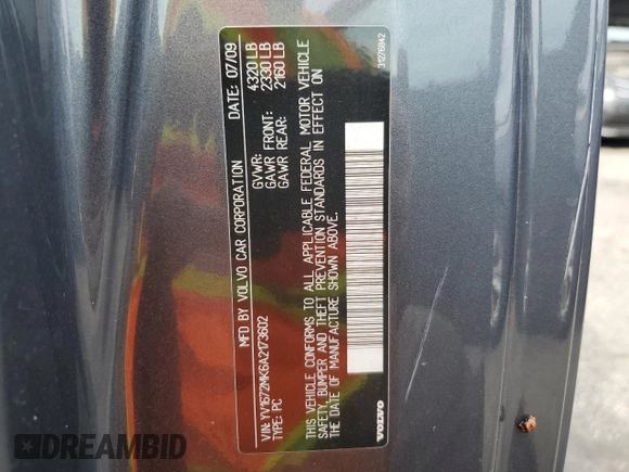 2010 Volvo C30 z VIN YV1672MK6A2173602, wystawiony jako Copart lot #77422084 z przebiegiem 120 350 mil mil oraz Szkoda całkowita • Salvage title. Historia ofert i sprzedaży dostępna na DreamBid. Obrazek 12.