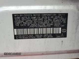 2011 Lexus IS 250 z VIN JTHCF5C23B5050739, wystawiony jako Copart lot #62362395 z przebiegiem Nie podano mil oraz Szkoda całkowita • Salvage title. Historia ofert i sprzedaży dostępna na DreamBid. Obrazek 13.
