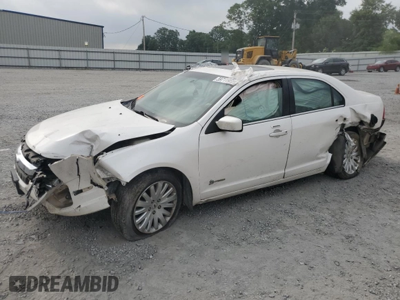2010 Ford Fusion Hybrid with VIN 3FADP0L30AR381035, listed as a Copart auction lot 59711955 with Not provided miles and Salvage title. Bid and sale history available at DreamBid. Image 1.