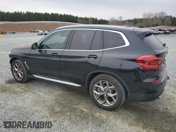2020 BMW X3 sDrive30i with VIN 5UXTY3C09L9C69649, listed as a Copart auction lot 48416745 with 28,469 mi miles and Salvage Title. Bid and sale history available at carsss.com. Image 2.