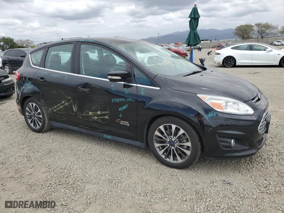2017 Ford C-Max Energi Titanium with VIN 1FADP5FU1HL118157, listed as a Copart auction lot 52709545 with 85,210 mi miles and Salvage Title. Bid and sale history available at carsss.com. Image 4.
