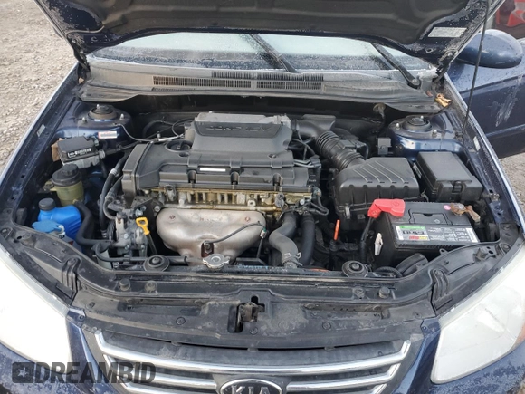 2008 Kia Spectra EX with VIN KNAFE122885583042, listed as a Copart auction lot 83485024 with 171,795 mi miles and Salvage title. Bid and sale history available at DreamBid. Image 11.