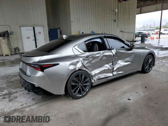 2021 Lexus IS 350 F Sport with VIN JTHGZ1B26M5040518, listed as a Copart auction lot 55793755 with 42,837 mi miles and Salvage title. Bid and sale history available at DreamBid. Image 3.