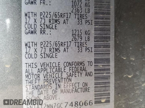 2016 Nissan Rogue S with VIN 5N1AT2MN7GC748066, listed as a Copart auction lot 47819205 with 184,848 mi miles and Salvage Title. Bid and sale history available at carsss.com. Image 15.