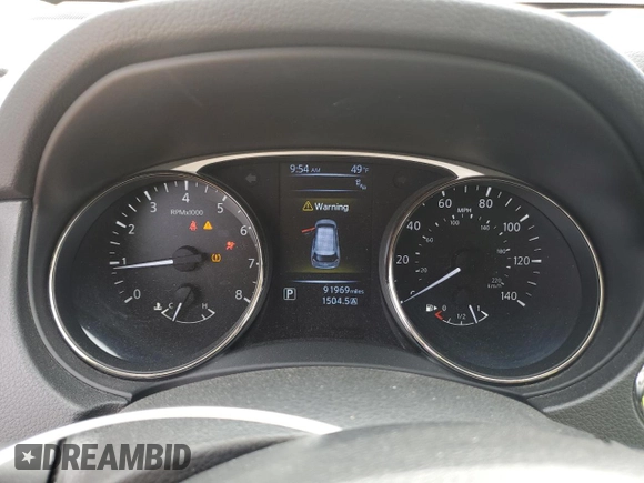 2016 Nissan Rogue SV with VIN JN8AT2MT5GW020414, listed as a Copart auction lot 52334525 with 91,969 mi miles and Salvage Title. Bid and sale history available at carsss.com. Image 9.