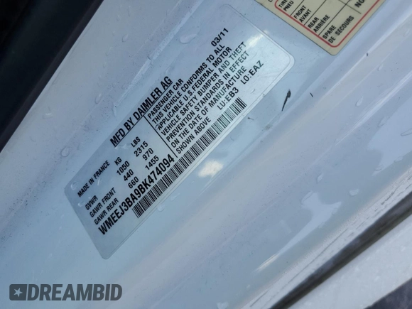 2011 Smart fortwo Pure with VIN WMEEJ3BA9BK474094, listed as a Copart auction lot 74012374 with 47,560 mi miles and Clean title. Bid and sale history available at DreamBid. Image 13.