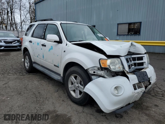 2008 Ford Escape Hybrid with VIN 1FMCU59H48KC33656, listed as a Copart auction lot 48506585 with 166,880 mi miles and Salvage title. Bid and sale history available at DreamBid. Image 4.
