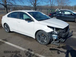 2021 Kia Forte GT-Line with VIN 3KPF34AD4ME310031, listed as a IAAI auction lot 41616860 with 46,809 mi miles. Bid and sale history available at carsss.com. Image 1.