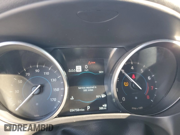 2019 Jaguar F-Pace 25t Prestige with VIN SADCK2GXXKA606848, listed as a Copart auction lot 50167335 with 34,758 mi miles and Salvage Title. Bid and sale history available at DreamBid. Image 9.