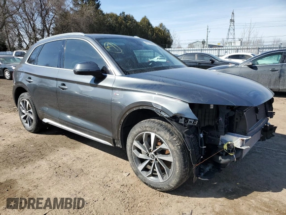 2022 Audi Q5 S line Premium Plus with VIN WA1EAAFY2N2028782, listed as a Copart auction lot 47129965 with 59,354 mi miles and Salvage Title. Bid and sale history available at carsss.com. Image 4.