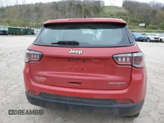 2019 Jeep Compass Sport with VIN 3C4NJDAB6KT827629, listed as a Copart auction lot 52756685 with 44,882 mi miles and Salvage title. Bid and sale history available at DreamBid. Image 6.