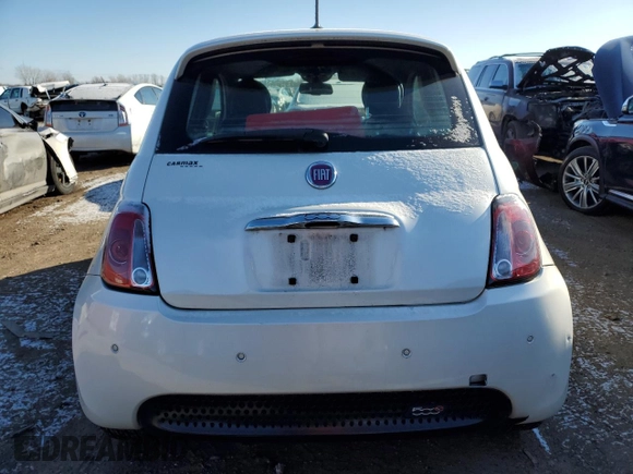 2013 FIAT 500e с VIN 3C3CFFGE2DT714158, выставлен на аукционе Copart как лот 85151624 с пробегом 71 980 миль миль и Списание • Salvage title. История ставок и продаж доступна на DreamBid. Изображение 6.