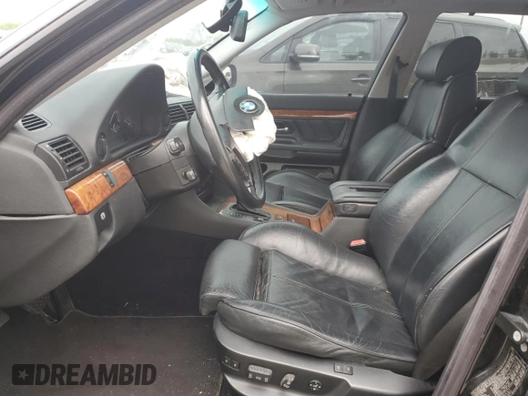 2001 BMW 7 Series 740iL с VIN WBAGH83441DP29873, выставлен на аукционе Copart как лот 55776295 с пробегом Не указан миль и Списание • Salvage title. История ставок и продаж доступна на DreamBid. Изображение 7.