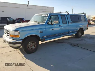 1993 Ford F-150 with VIN 1FTEX15N6PKB47692, listed as a Copart auction lot 43487355 with 129,417 mi miles and Salvage Title. Bid and sale history available at carsss.com. Image 1.