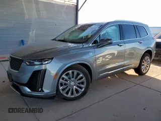 2025 Cadillac XT6 AWD Premium Luxury with VIN 1GYKPDRS6SZ100046, listed as a Copart auction lot 42248355 with 2,293 mi miles and Salvage Title. Bid and sale history available at DreamBid. Image 1.
